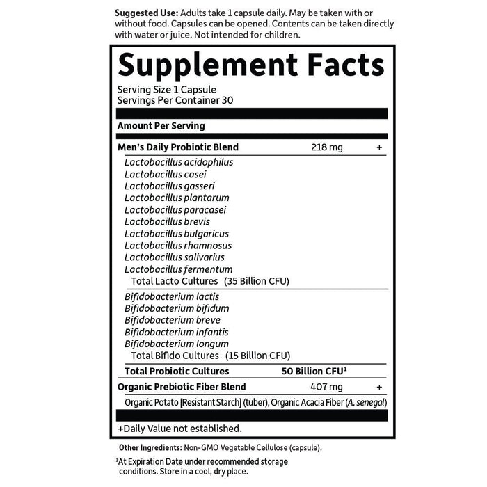 Garden of Life Dr. Formulated Probiotics Once Daily Men's - 30 vcaps - Health and Wellbeing at MySupplementShop by Garden of Life