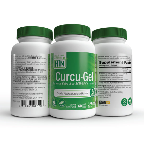 Health Thru Nutrition Curcu-Gel, 325mg - 60 softgels - Sports Supplements at MySupplementShop by Health Thru Nutrition