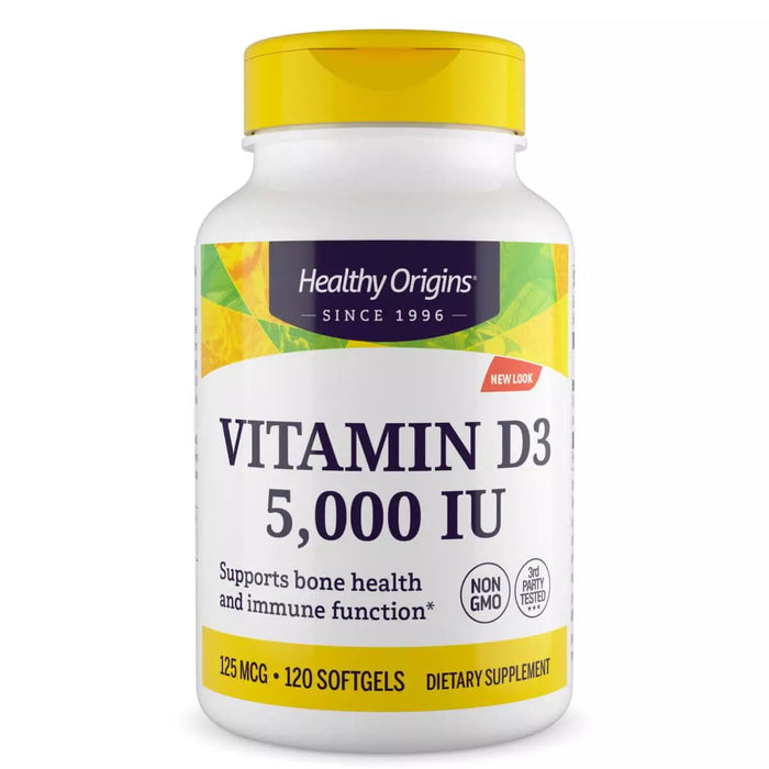 Healthy Origins Vitamin D3 5,000iu 120 Softgels