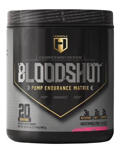 Hosstile Bloodshot NON STIM Pre Workout 20 Serv - Watermelon Candy - Sports Nutrition at MySupplementShop by Hosstile