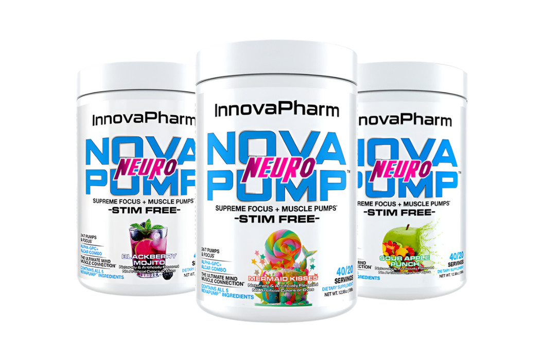 Innovapharm Nova-Pump Neuro Stim-Free Pre-Workout 404g - Sports Supplements at MySupplementShop by Innovapharm