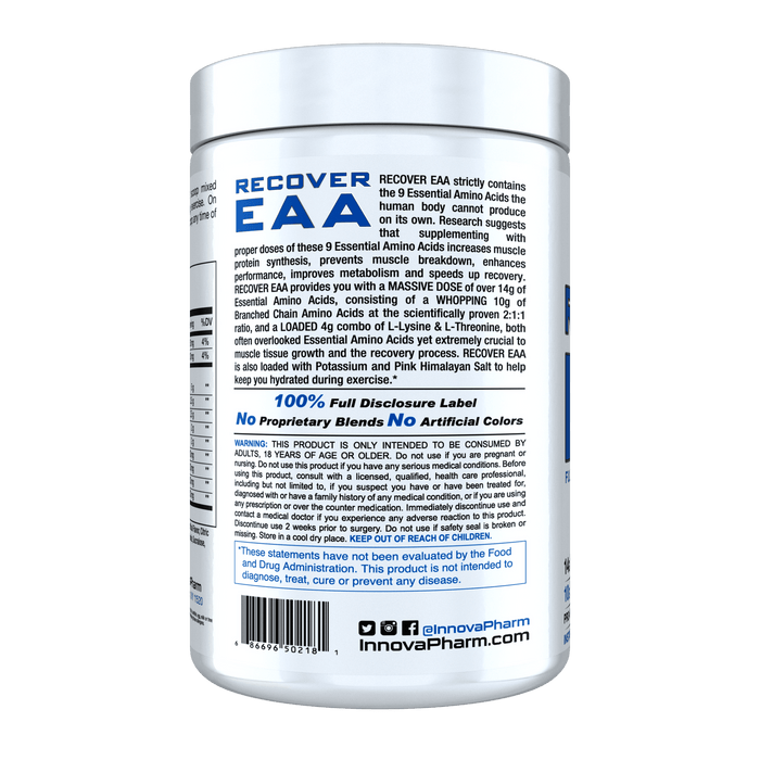 Innovapharm Recover EEA 555g - EAA Supplement at MySupplementShop by Innovapharm