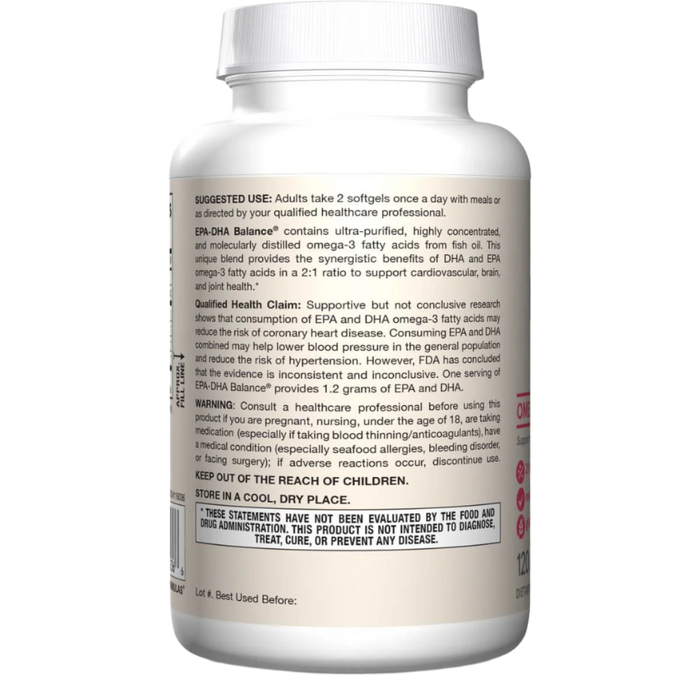 Jarrow Formulas Omega-3 EPA-DHA Balance 600mg 120 Softgels