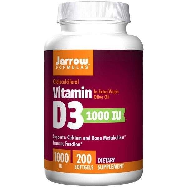 Jarrow Formulas Vitamin D3, 1000 IU - 200 softgels