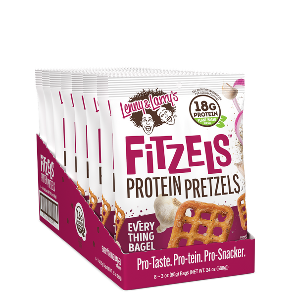 Lenny & Larry's Fitzels 8x85g - Everything Bagel - Sports Nutrition at MySupplementShop by Lenny & Larrys
