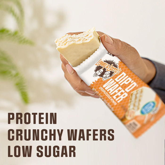Lenny & Larry's Dip'd Wafer 12x58g Caramel Macchiato - Protein Wafer at MySupplementShop by Lenny & Larrys