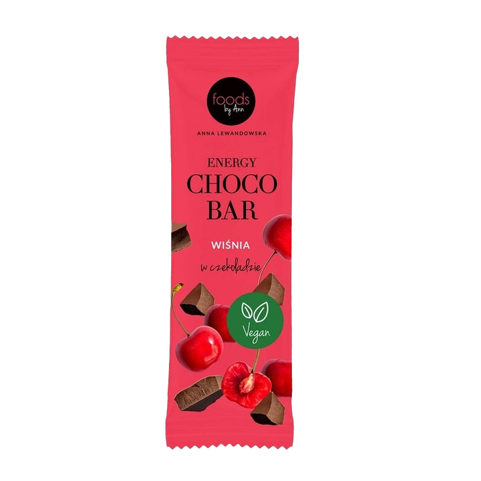 Levann Energy Choco Bar, Cherry with Chocolate Coating - 15 x 35g