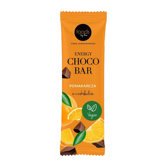 Levann Energy Choco Bar, Orange with Chocolate Coating - 15 x 35g