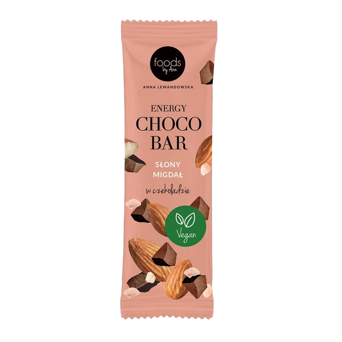 Levann Energy Choco Bar, Salty Almond with Chocolate Coating - 15 x 35g