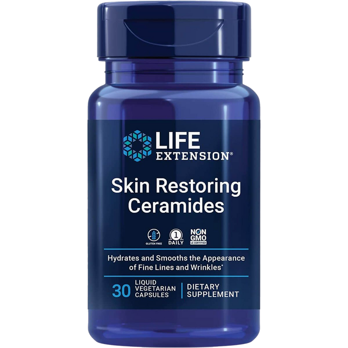 Life Extension Skin Restoring Ceramides 30 Liquid Vegetarian Capsules