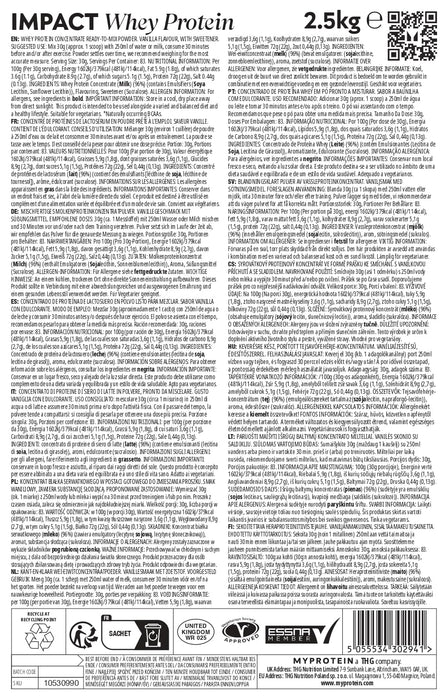 Myprotein Impact Whey Protein 2.5kg