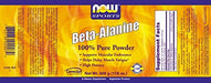NOW Foods Beta Alanine, 2000mg (Powder) - 500g - Pre & Post Workout at MySupplementShop by NOW Foods