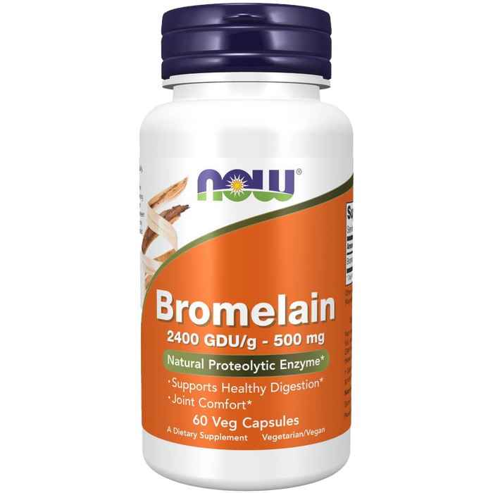 NOW Foods Bromelain 2,400 GDU/g - 500 mg 60 Veg Capsules