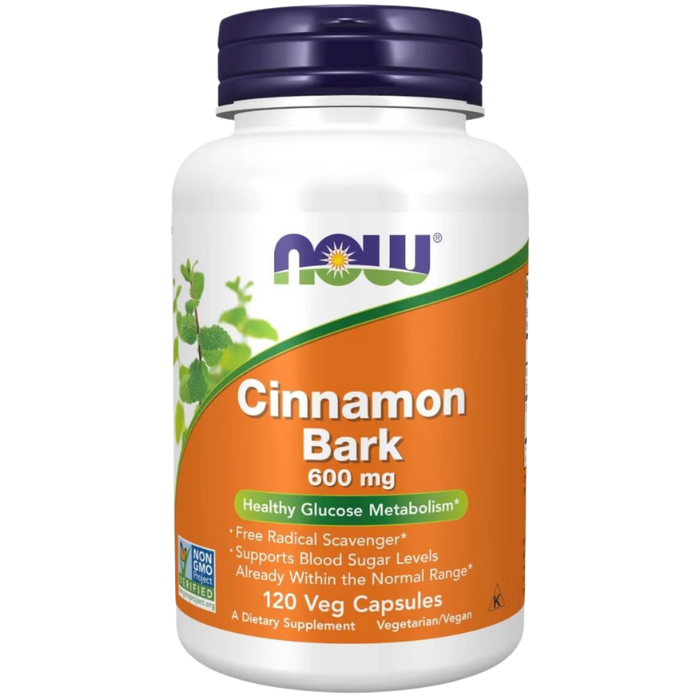NOW Foods Cinnamon Bark 600 mg 120 Veg Capsules