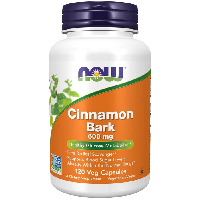 NOW Foods Cinnamon Bark 600 mg 120 Veg Capsules