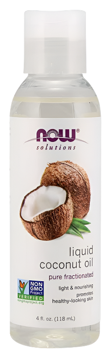 NOW Foods Kokosnussöl, flüssig, rein fraktioniert – 118 ml.