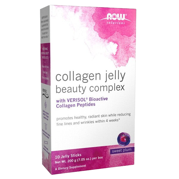 NOW Foods Collagen Jelly Beauty Complex, Sweet Plum - 10 jelly sticks