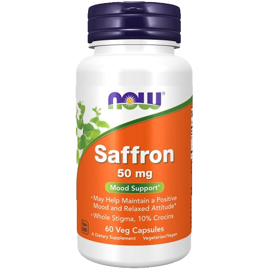 NOW Foods Saffron, 50mg - 60 vcaps