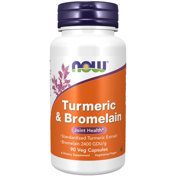 NOW Foods Turmeric & Bromelain 90 Veg Capsules