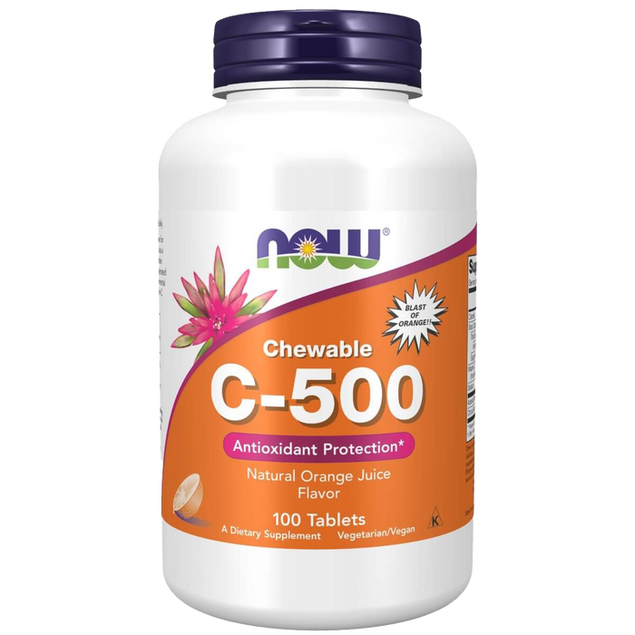 NOW Foods Vitamin C-500 100 Chewable Orange Tablets