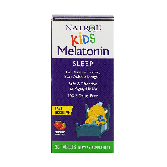 Natrol Kids Melatonin, Strawberry - 30 tabs