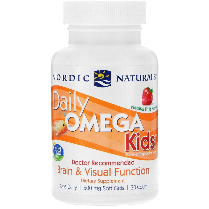 Nordic Naturals Daily Omega Kids, Natural Fruit Flavor - 30 softgels