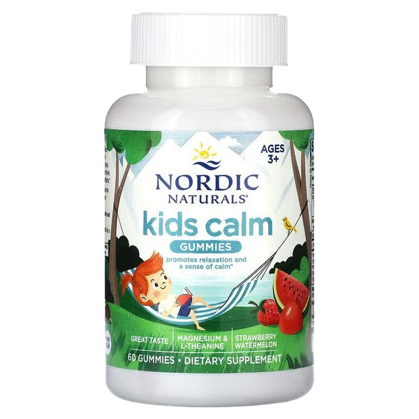 Nordic Naturals Kids Calm Gummies, Strawberry Watermelon - 60 gummies