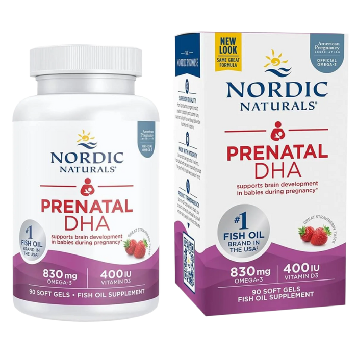 Nordic Naturals Prenatal DHA Omega-3 830mg with Vitamin D3 90 Softgels
