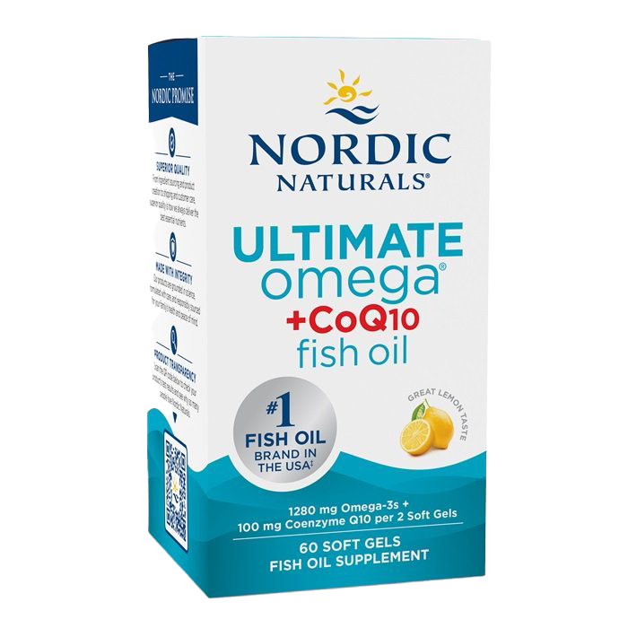 Nordic Naturals Ultimate Omega + CoQ10, 1280mg Lemon 60 softgels