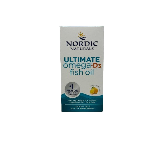 Nordic Naturals Ultimate Omega-D3 Fish Oil, 1280mg Lemon (EAN 768990891274) - 120 softgels