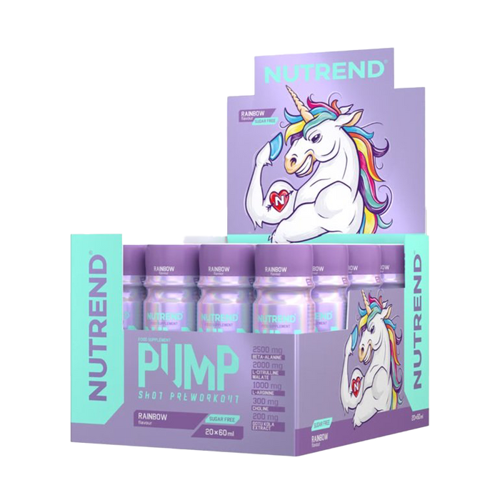 Nutrend Pump Pre-Workout Shot, Rainbow - 20 x 60 ml.