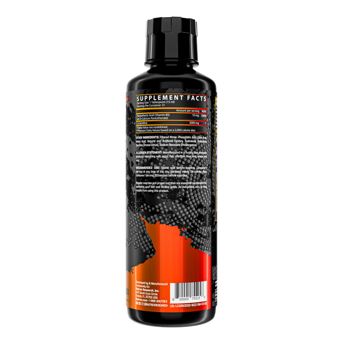 Nutrex Liquid Carnitine 3000, Orange Mango 480ml