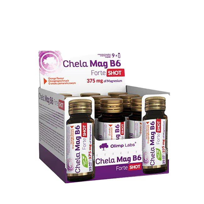 Olimp Nutrition Chela-Mag B6 Forte Shot, Cherry - 9 x 25ml