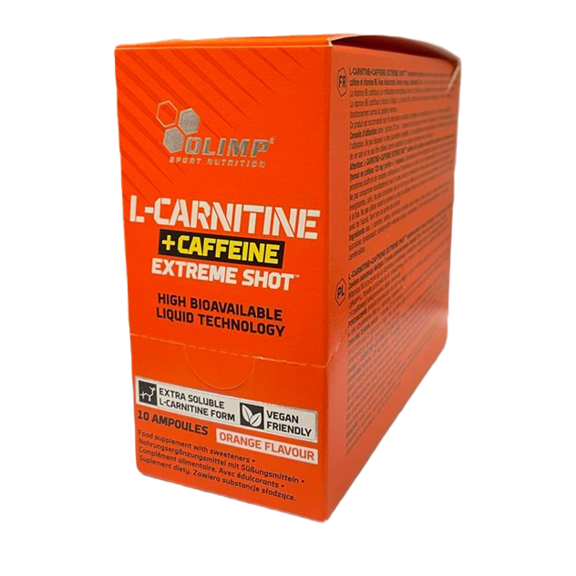 Olimp Nutrition L-Carnitine + Caffeine Extreme Shot, Orange 10 x 25 ml