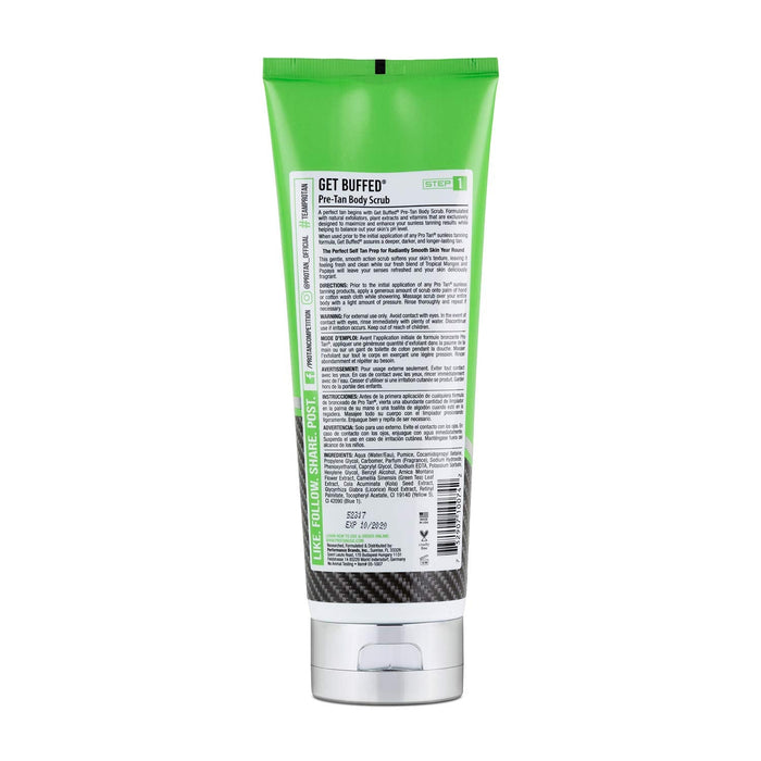 Pro Tan Get Buffed, Pre-Tan Body Scrub and Skin Balancing Exfoliator - 237ml - Accessories at MySupplementShop by Pro Tan