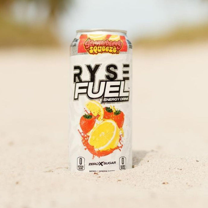 RYSE Fuel Energy Drink, Strawberry Squeeze 12 x 473 ml - Sports Supplements at MySupplementShop by RYSE