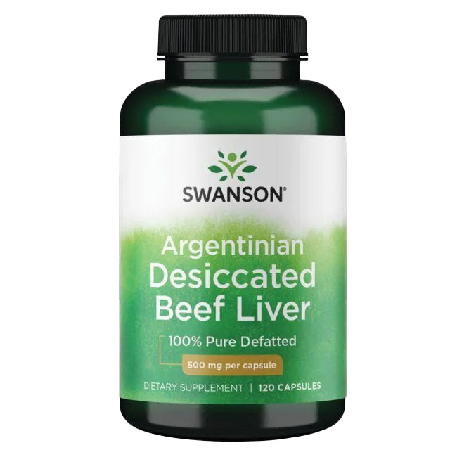 Swanson Argentinian Desiccated Beef Liver, 500mg - 120 caps