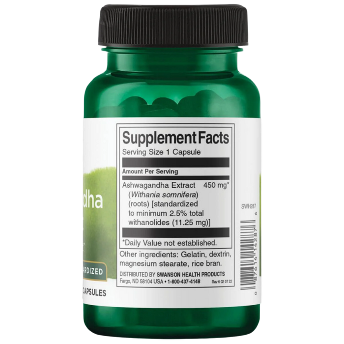 Swanson Ashwagandha Extract 450 mg 60 Capsules