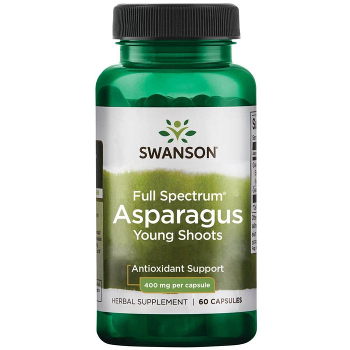 Swanson Asparagus Young Shoots 400 mg 60 Capsules - Health and Wellbeing at MySupplementShop by Swanson