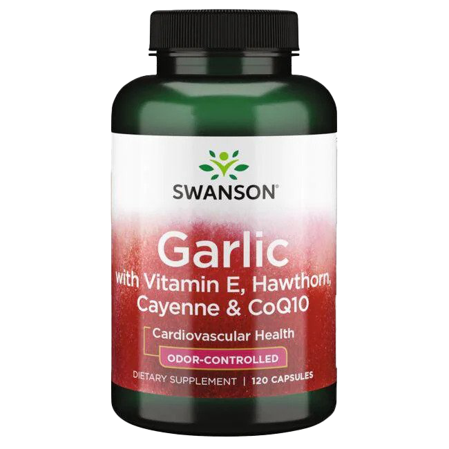 Swanson Garlic with Vitamin E, Hawthorn, Cayenne & CoQ10 - 120 caps