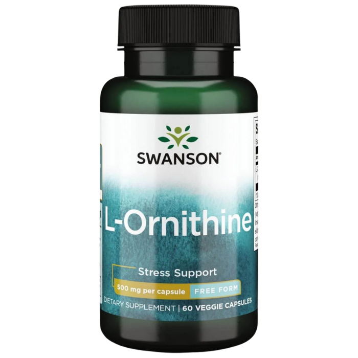 Swanson L-Ornithine 500 mg 60 Veggie Capsules
