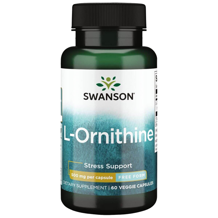 Swanson L-Ornithine 500 mg 60 Veggie Capsules