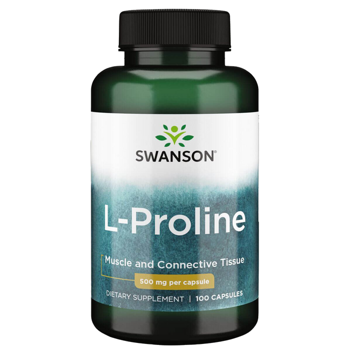 Swanson L-Proline 500 mg 100 Capsules