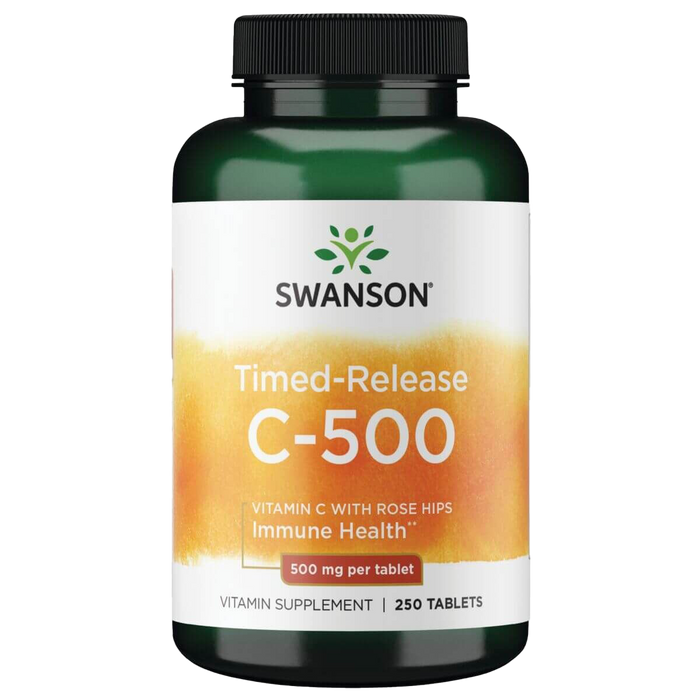 Swanson Vitamin C with Rose Hips Timed-Release 500mg 250 Tablets