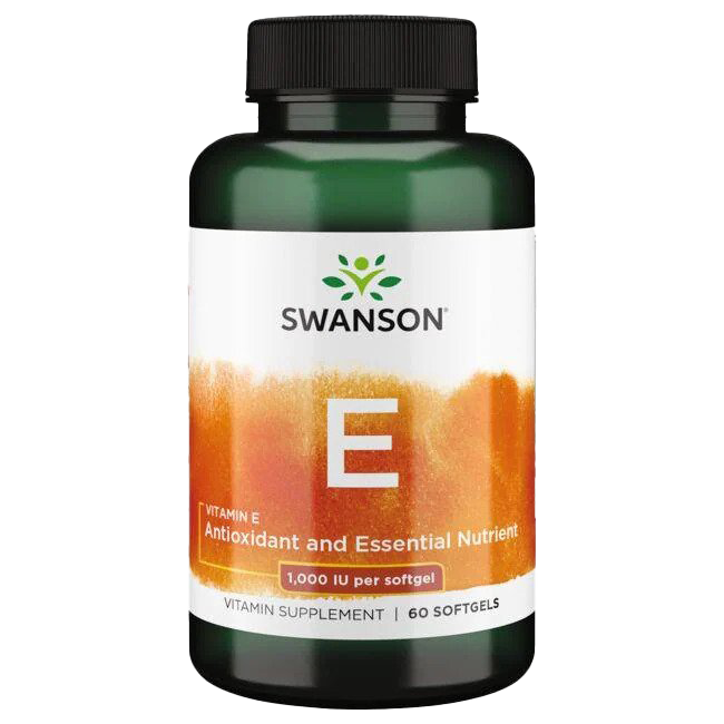 Swanson Vitamin E, 1000 IU - 60 softgels