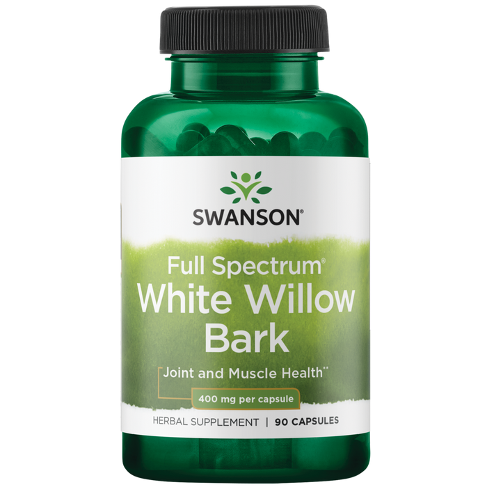 Swanson White Willow Bark, 400mg - 90 caps - Joint Support at MySupplementShop by Swanson