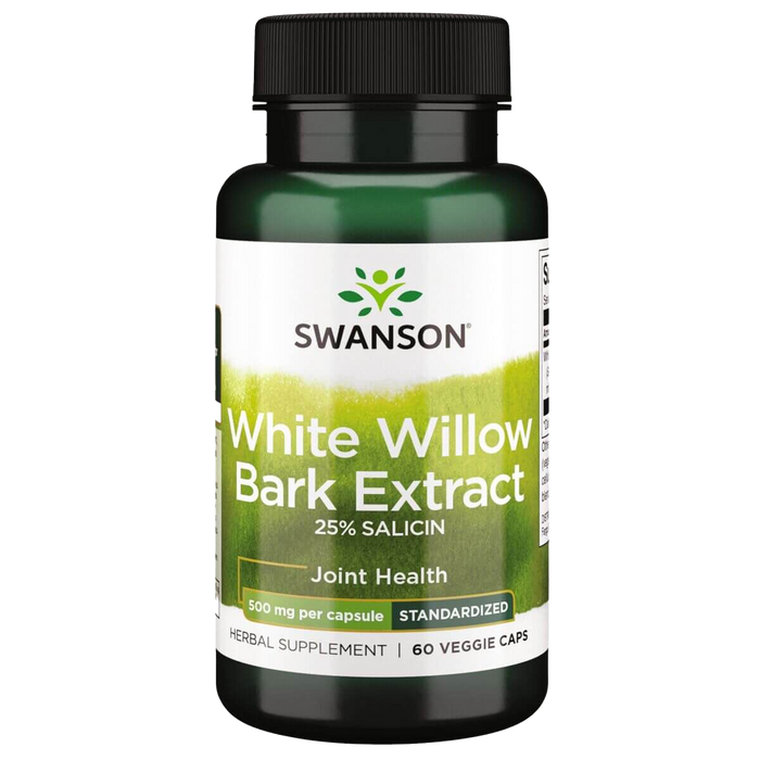Swanson White Willow Bark Extract 500 mg 60 Veggie Capsules
