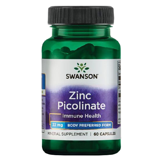 Swanson Zinc Picolinate 22 mg 60 Capsules