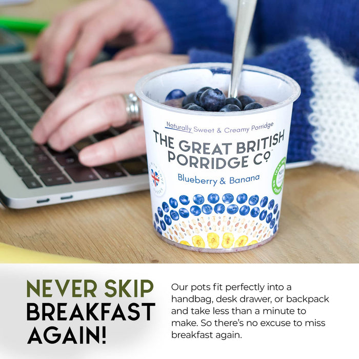 The Great British Porridge Co 100% Natural Instant Porridge 8x60g - Breakfast Cereal at MySupplementShop by The Great British Porridge Co.