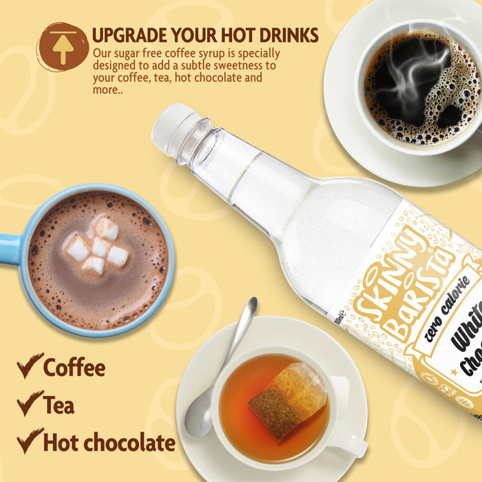 The Skinny Food Co Coffee Syrup 1000ml  White Chocolate - Sports Nutrition at MySupplementShop by The Skinny Food Co